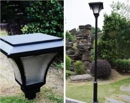 आंगन आउटडोर एलईडी गार्डन पोल रोशनी लॉन 450mmx390mm E27 बदली